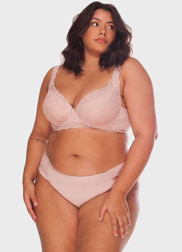 2rios - Calcinha Fio Dental Lateral Drapeada Plus Size Rosa 6
