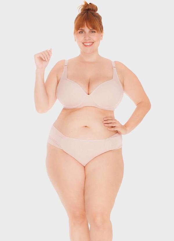2rios - Calcinha Fio Dental Lateral Drapeada Plus Size Rosa