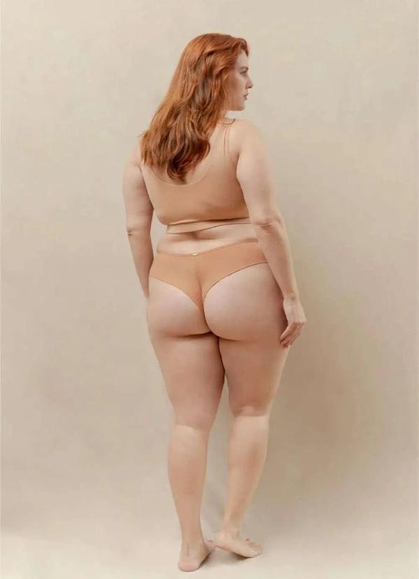 2rios - Calcinha Fio Dental Plus Size Bege 3