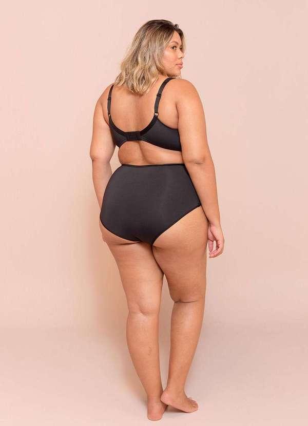 Bold Intimates - Calcinha Hot Pants Alta Compressão Plus Size Preto 3