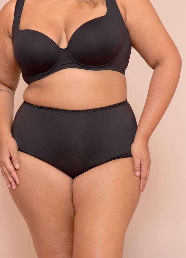 Bold Intimates - Calcinha Hot Pants Alta Compressão Plus Size Preto 4