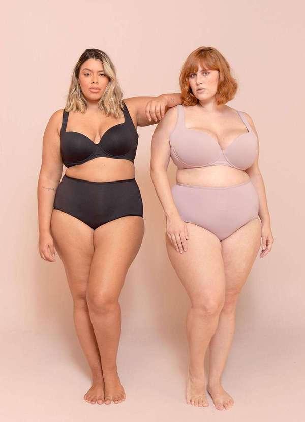 Bold Intimates - Calcinha Hot Pants Alta Compressão Plus Size Preto 5