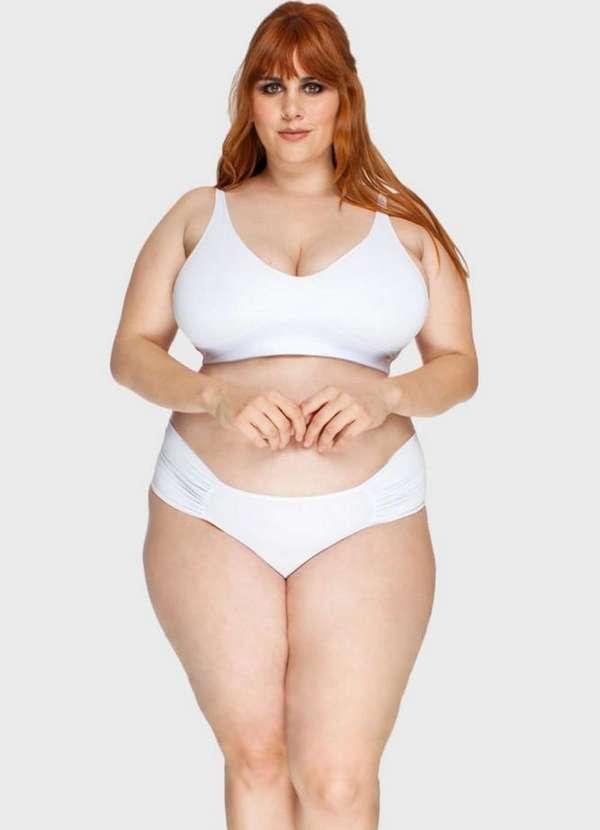 2rios - Calcinha Lateral Drapeada Plus Size Branco 6