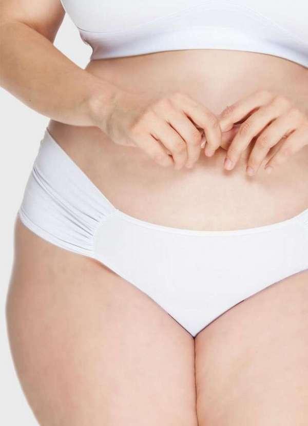 2rios - Calcinha Lateral Drapeada Plus Size Branco 7