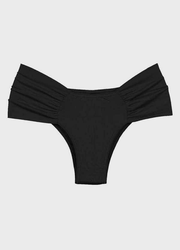 2rios - Calcinha Lateral Drapeada Plus Size Preto 2