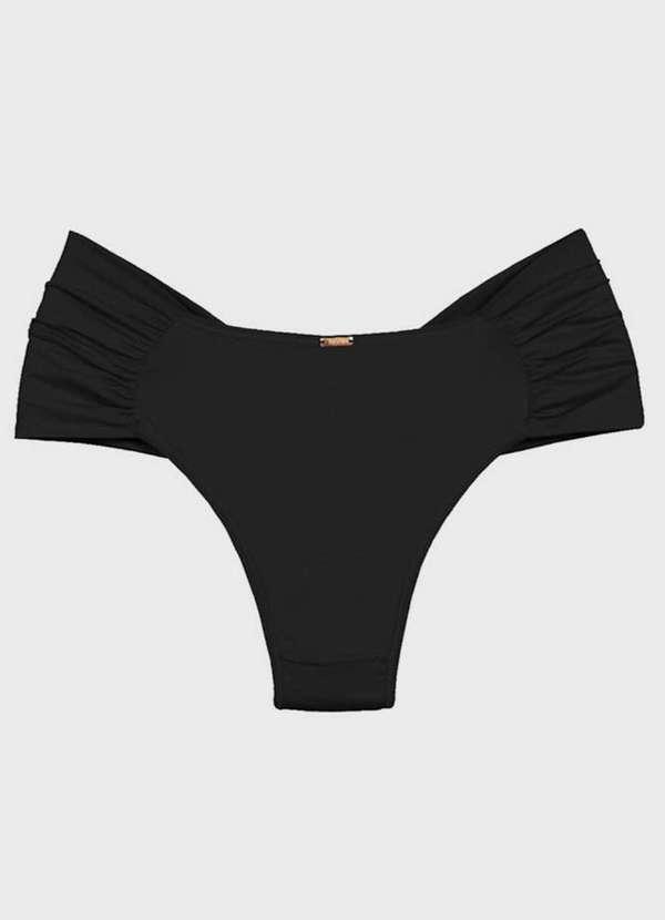 2rios - Calcinha Lateral Drapeada Plus Size Preto 7