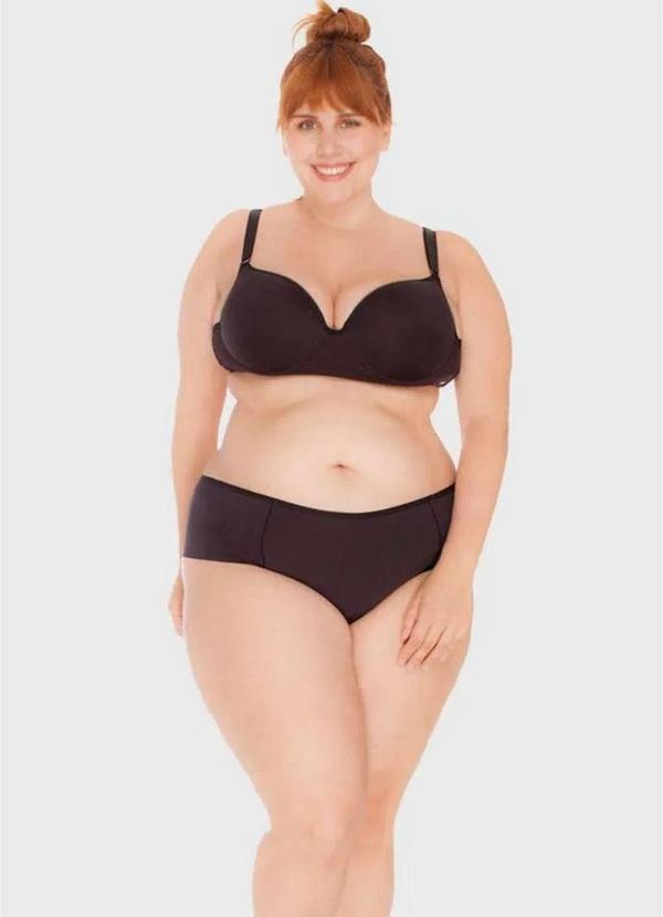 2rios - Calcinha Lateral Dupla Plus Size Preto