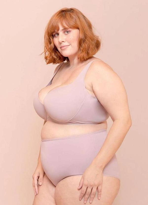 Bold Intimates - Sutiã Alças Soft Busto Largo Plus Size Rosa
