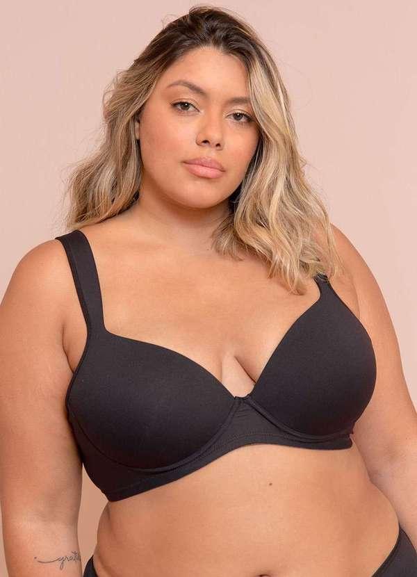 Bold Intimates - Sutiã Alças Soft Busto Médio Plus Size Preto