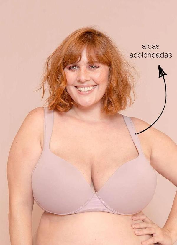 Bold Intimates - Sutiã Alças Soft Busto Médio Plus Size Rosa 3