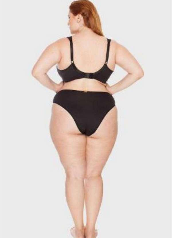 2rios - Sutiã com Alças Acolchoadas sem Bojo e sem Aro Plus Size Preto 2