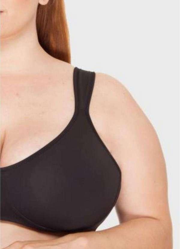 2rios - Sutiã com Alças Acolchoadas sem Bojo e sem Aro Plus Size Preto 4