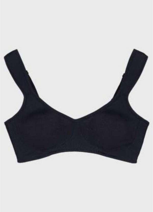 2rios - Sutiã com Alças Acolchoadas sem Bojo e sem Aro Plus Size Preto 6