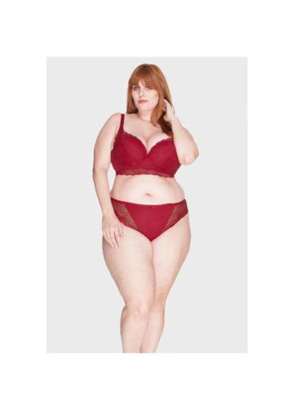 2rios - Sutiã com Renda Plus Size Vermelho