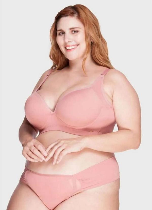 2rios - Sutiã Reforçado com Laterais Super Largas e Elástico no Cós Rosa 4