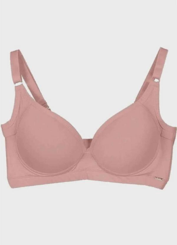 2rios - Sutiã Reforçado com Laterais Super Largas e Elástico no Cós Rosa