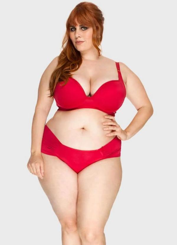 2rios - Sutiã Reforçado com Laterais Super Largas no Cós Plus Size Vermelho 2