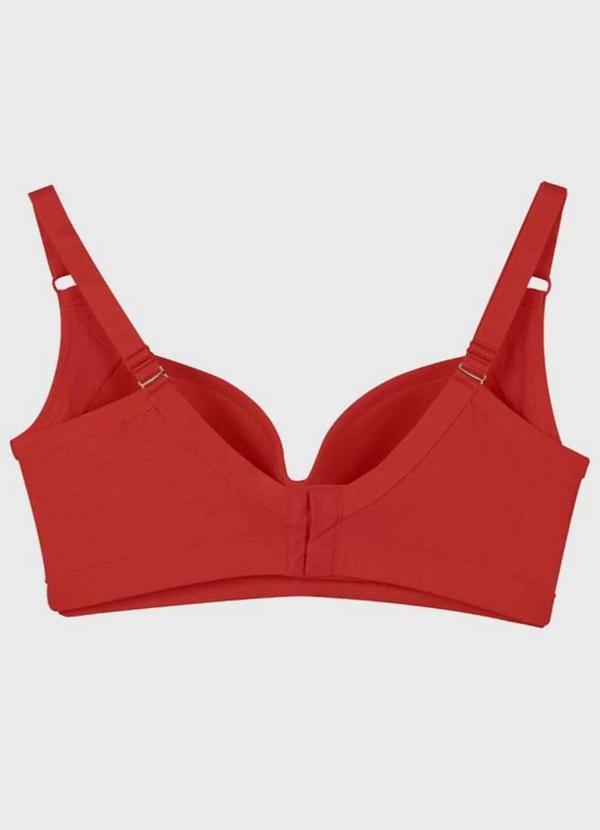 2rios - Sutiã Reforçado com Laterais Super Largas no Cós Plus Size Vermelho 3