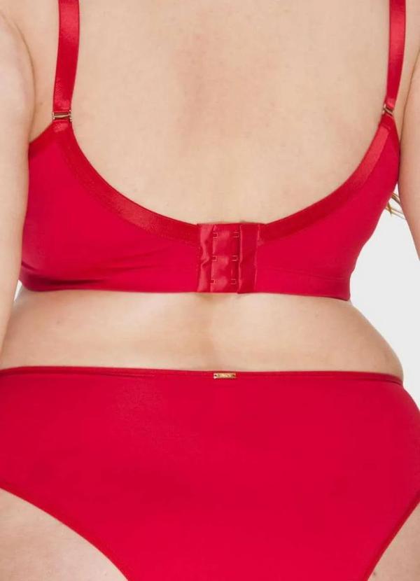 2rios - Sutiã Reforçado com Laterais Super Largas no Cós Plus Size Vermelho 4