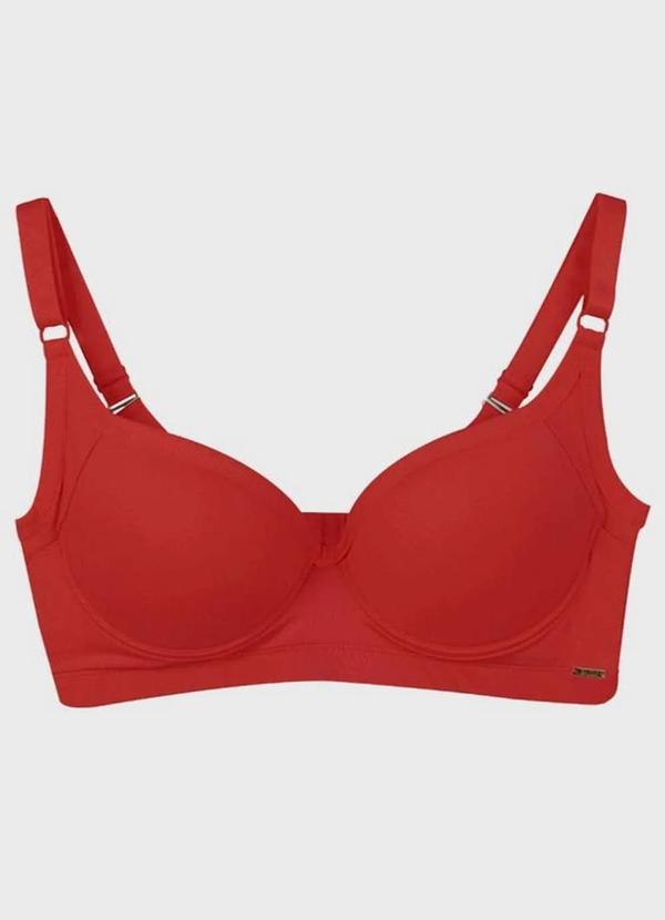 2rios - Sutiã Reforçado com Laterais Super Largas no Cós Plus Size Vermelho 6