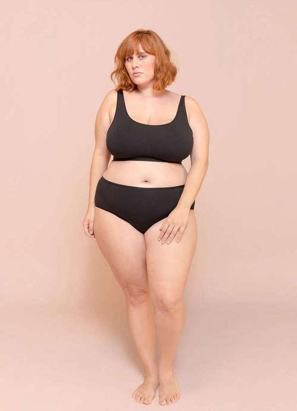 Bold Intimates - Top Cotton Plus Size Preto