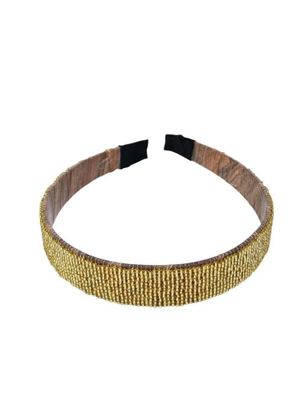 Fashion Biju - Tiara de Miçangas Sophia Dourado