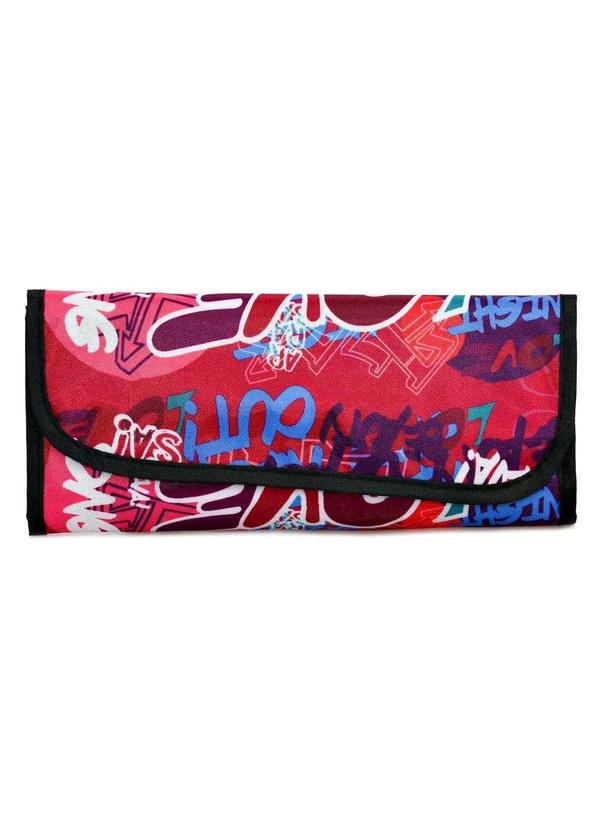 Macrilan - Kit Estojo com 12 Pincéis de Maquiagem Macrilan Urban Street - Rosa Escuro