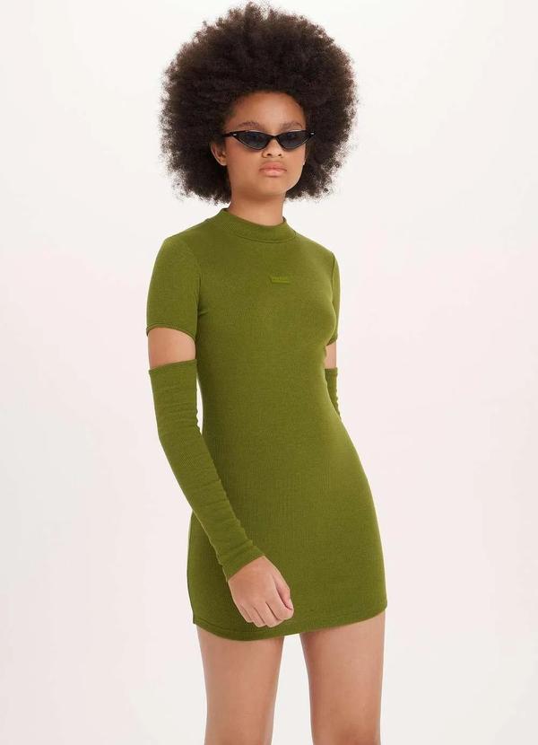 Dimy Candy - Vestido Manga Longa de Malha Infantil Dimy Candy Verde