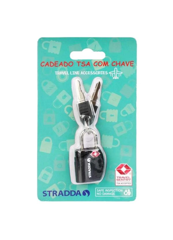 Stradda - Cadeado Tsa com Chave Stradda Preto