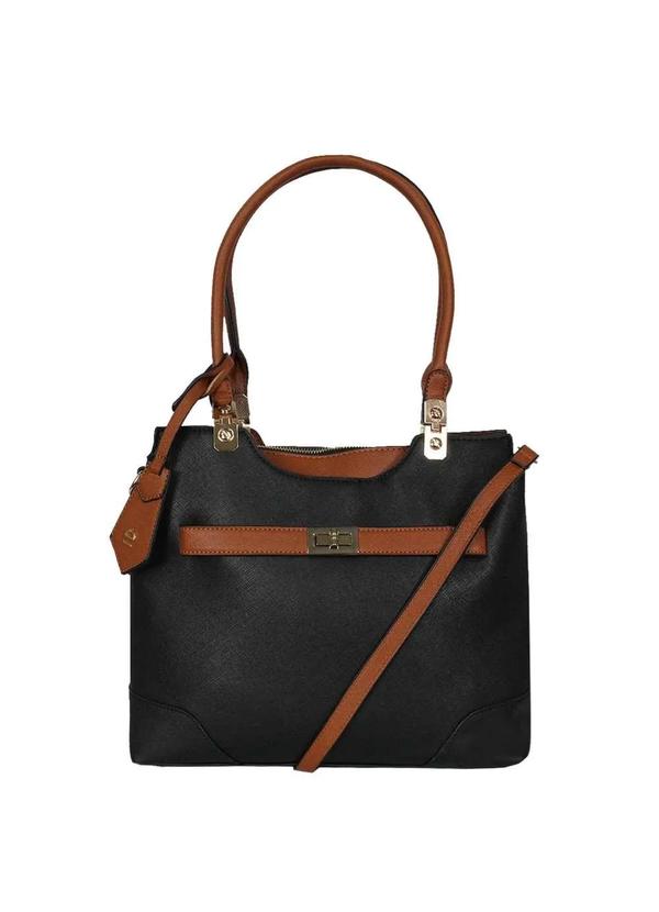 Le Postiche - Bolsa Ombro Bicolor Belt Le Postiche Preto