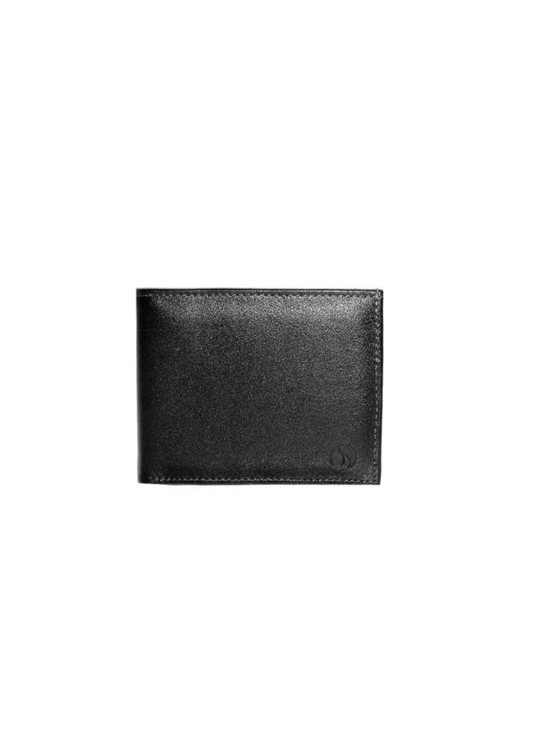 Outras Marcas - Carteira Masculina Couro Casual Slim Stradda Preto