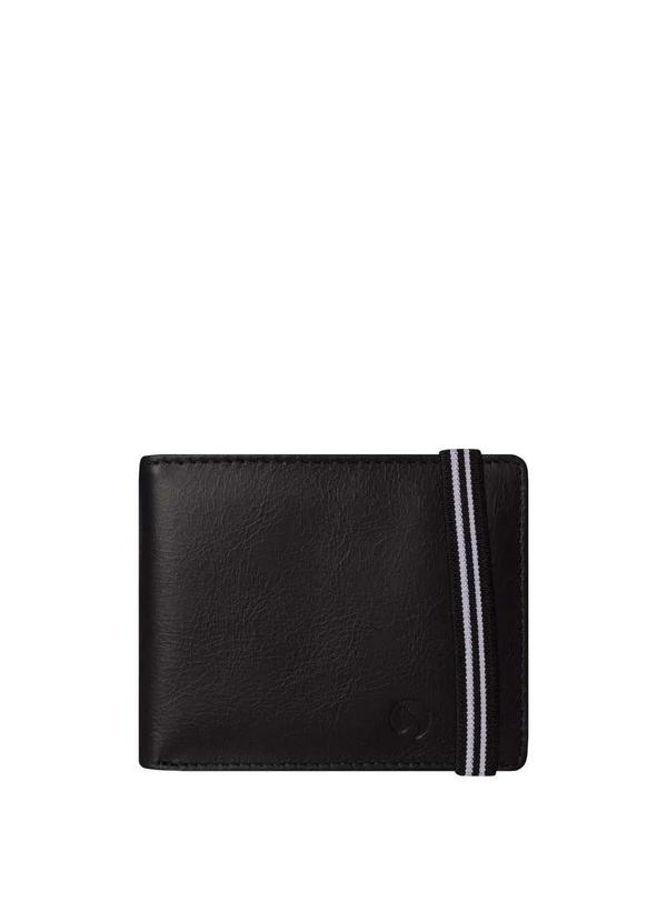 Stradda - Carteira Masculina Couro Estonado com Elástico Stradda Preto