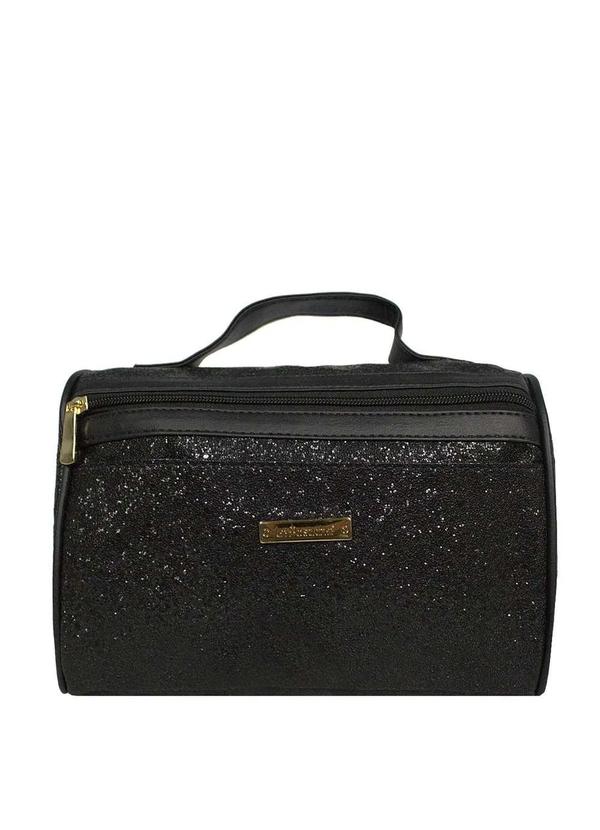 Le Postiche - Necessaire Feminina Glitter Ex1012 Le Postiche Preto