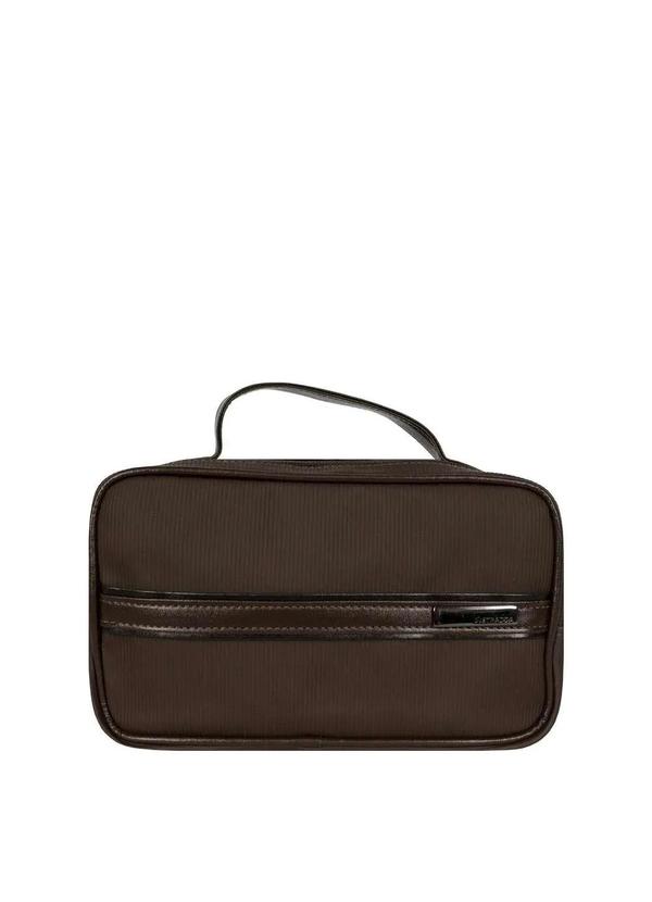 Stradda - Necessaire Masculina Bicolor Stradda Marrom
