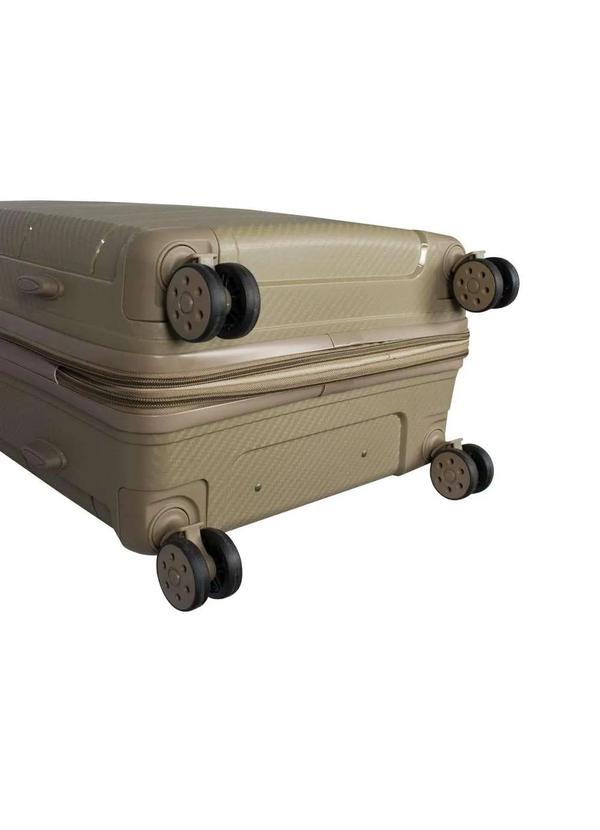 Le Postiche - Mala Média 23kg Rígida Rodas Giro 360° Berlim Black Le Postiche Cáqui 6