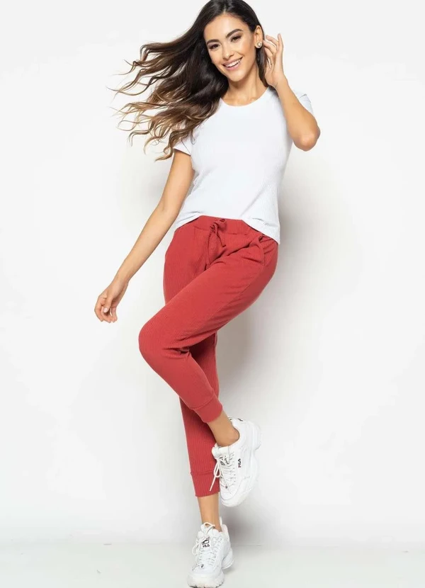 Salvatore Fashion - Blusa Básica Manga Curta Malha Canelada Fashion Branco 2