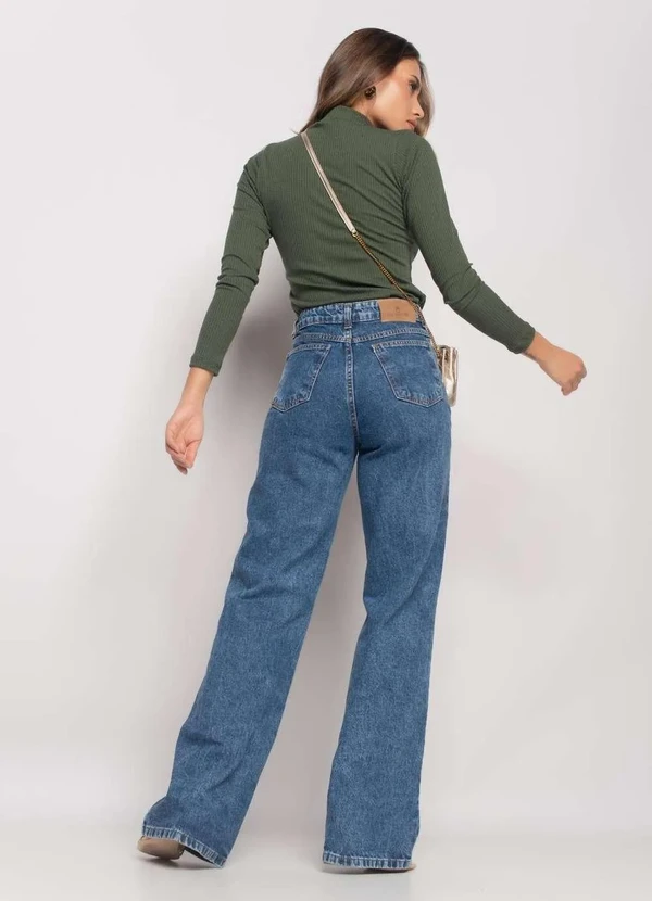 Salvatore Fashion - Blusa Gola Alta Manga Longa Malha Canelada Fashion Verde 3