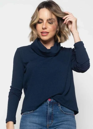 Salvatore Fashion - Blusa Golão Manga Longa Canelada  Fashion - SALVATORE FASHION