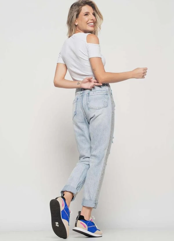 Salvatore Fashion - Blusa Ombro Vazado Manga Curta Canelado  Fashion Branco 5