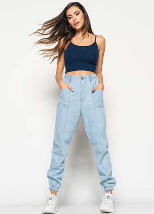 Salvatore Fashion - Cropped Alça Fina Canelado  Fashion - SALVATORE FASHION