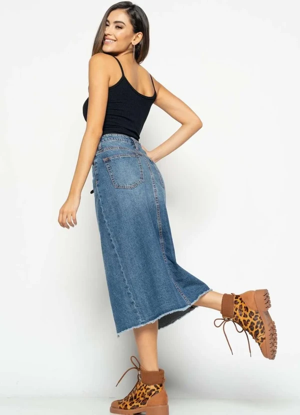 Salvatore Fashion - Cropped Alça Fina Canelado  Fashion Preto 5