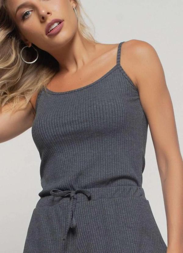 Salvatore Fashion - Kit 3 Regatas Alcinha Malha Canelada Fashion Cinza 6