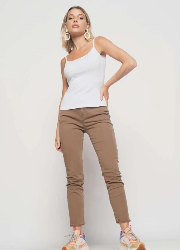 Salvatore Fashion - Regata Alcinha Malha Canelada  Fashion Branco 4