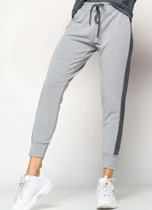 Salvatore Fashion - Calça Comfy Jogger com Faixa Lateral Moletinho Fashion - SALVATORE FASHION