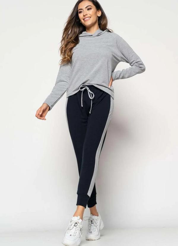 Salvatore Fashion - Calça Comfy Jogger com Faixa Lateral Moletinho  Fashion Preto