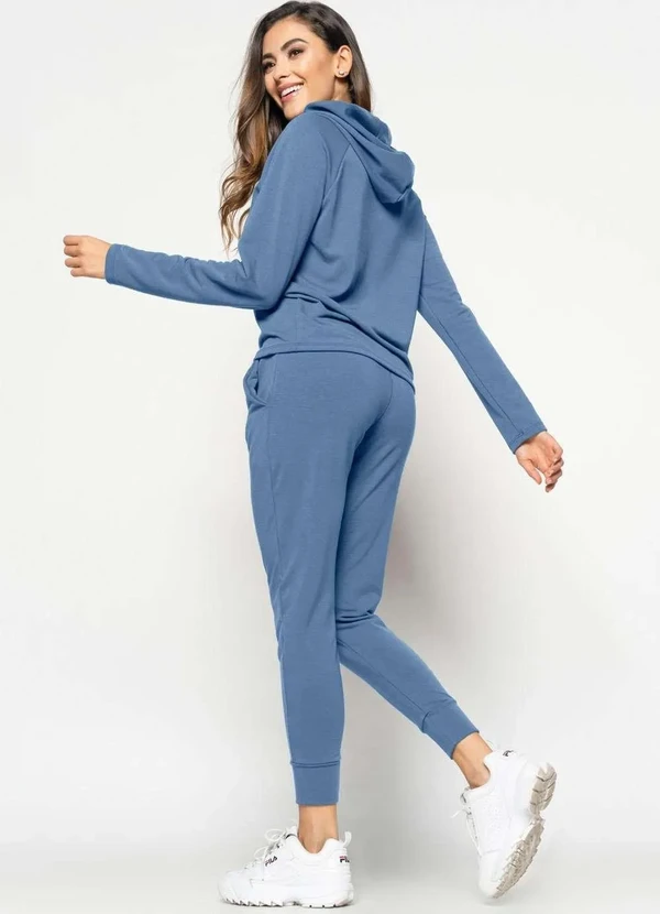 Salvatore Fashion - Calça Comfy Jogger  Moletinho  Fashion Azul 5