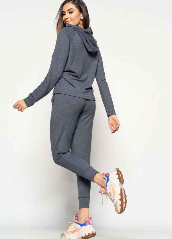 Salvatore Fashion - Calça Comfy Jogger Moletinho Fashion Cinza 4