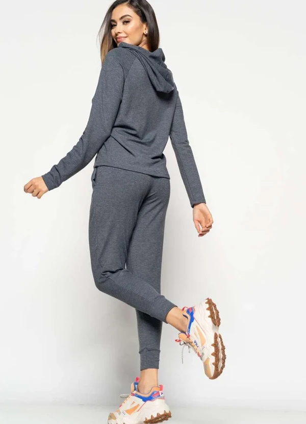 Salvatore Fashion - Calça Comfy Jogger Moletinho Fashion Cinza 4