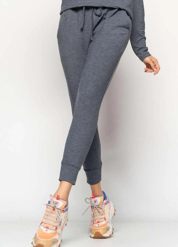Salvatore Fashion - Calça Comfy Jogger Moletinho Fashion Cinza 5