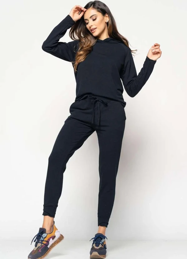 Salvatore Fashion - Calça Comfy Jogger  Moletinho  Fashion Preto 2